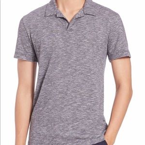 Theory Men’s Eclipse Stripe Alvaro Gray Polo Sz. L